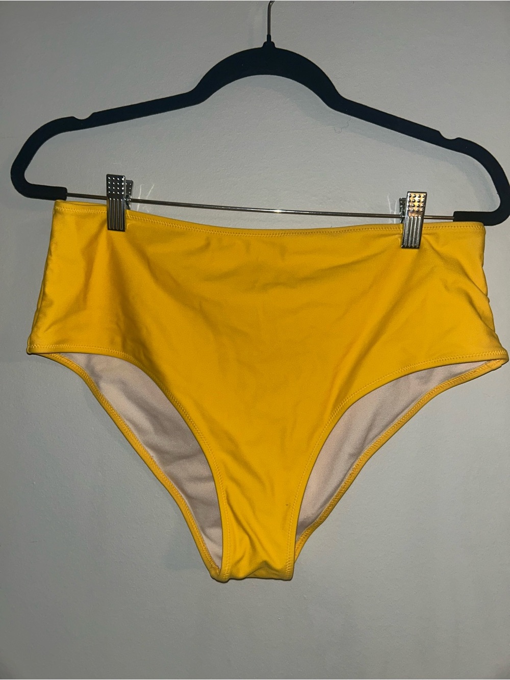 High-Waist Women’s Swim Bottoms in Yellow